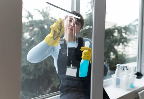 Nettoyage de vitres intérieures et extérieures aux Fougerêts